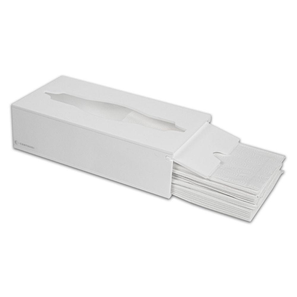 Papeleira Toalheiro Acrílico Porta Toalhas Papel Interfolha Comercial [cor: Branco] - 2