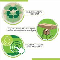 Armário De Cozinha 5 Portas 2 Gavetas Dubai Sallêto Móveis Branco - 6