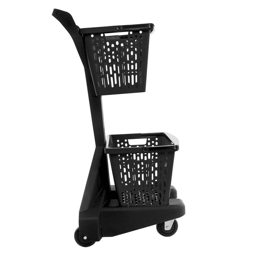 Carrinho De Compras Preto Com Cestos D-500 12kg Removíveis Preto - Dellaplast - 6