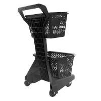 Carrinho De Compras Preto Com Cestos D-500 12kg Removíveis Preto - Dellaplast - 5