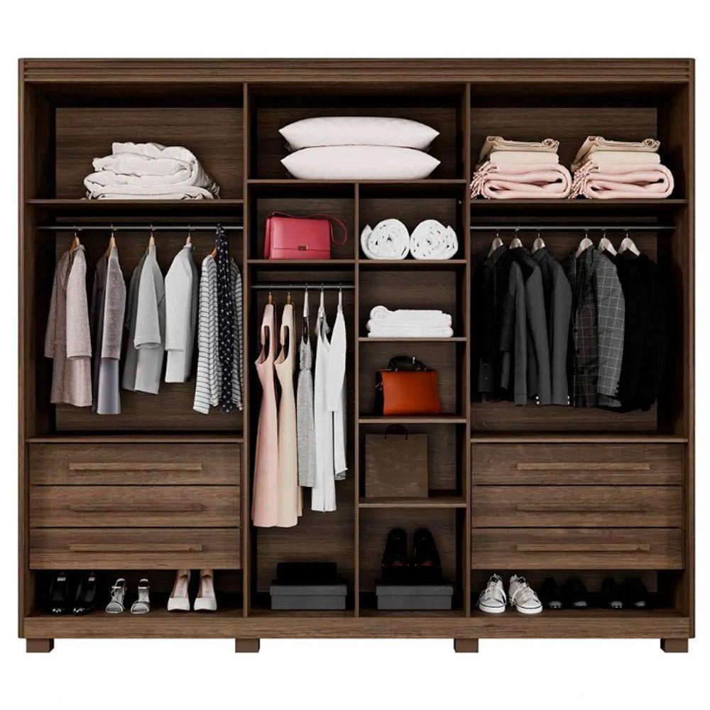 Guarda Roupa Cancun 6 Portas 100%mdf Imbuia/off - Benetil - 3