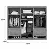 Guarda Roupa Cancun 6 Portas 100%mdf Imbuia/off - Benetil - 4