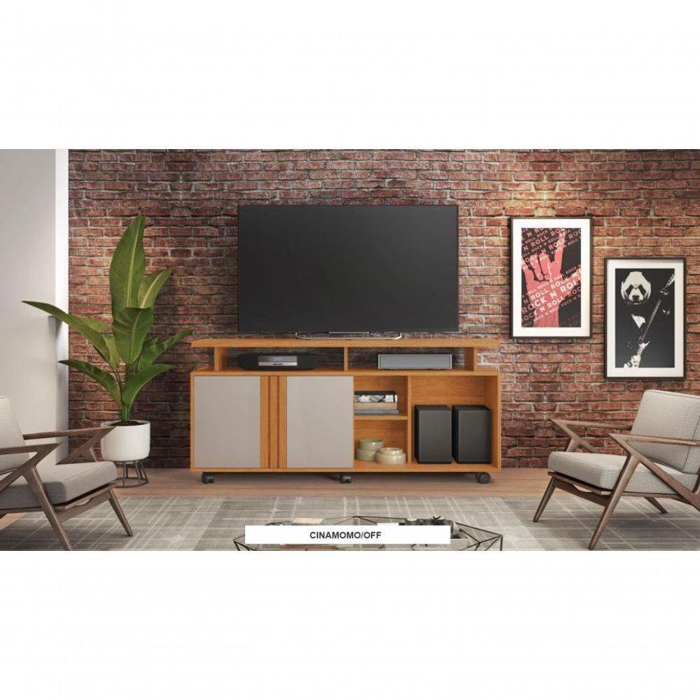 Rack Humor Para Tv Até 56" Jcm Movelaria - Cinamomo/off - 1