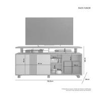 Rack Humor Para Tv Até 56" Jcm Movelaria - Cinamomo/off - 2
