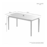 Mesa Alegra 4 Cadeiras Jade 1,20m Linho Cinza Jcm - Cinamomo - 3