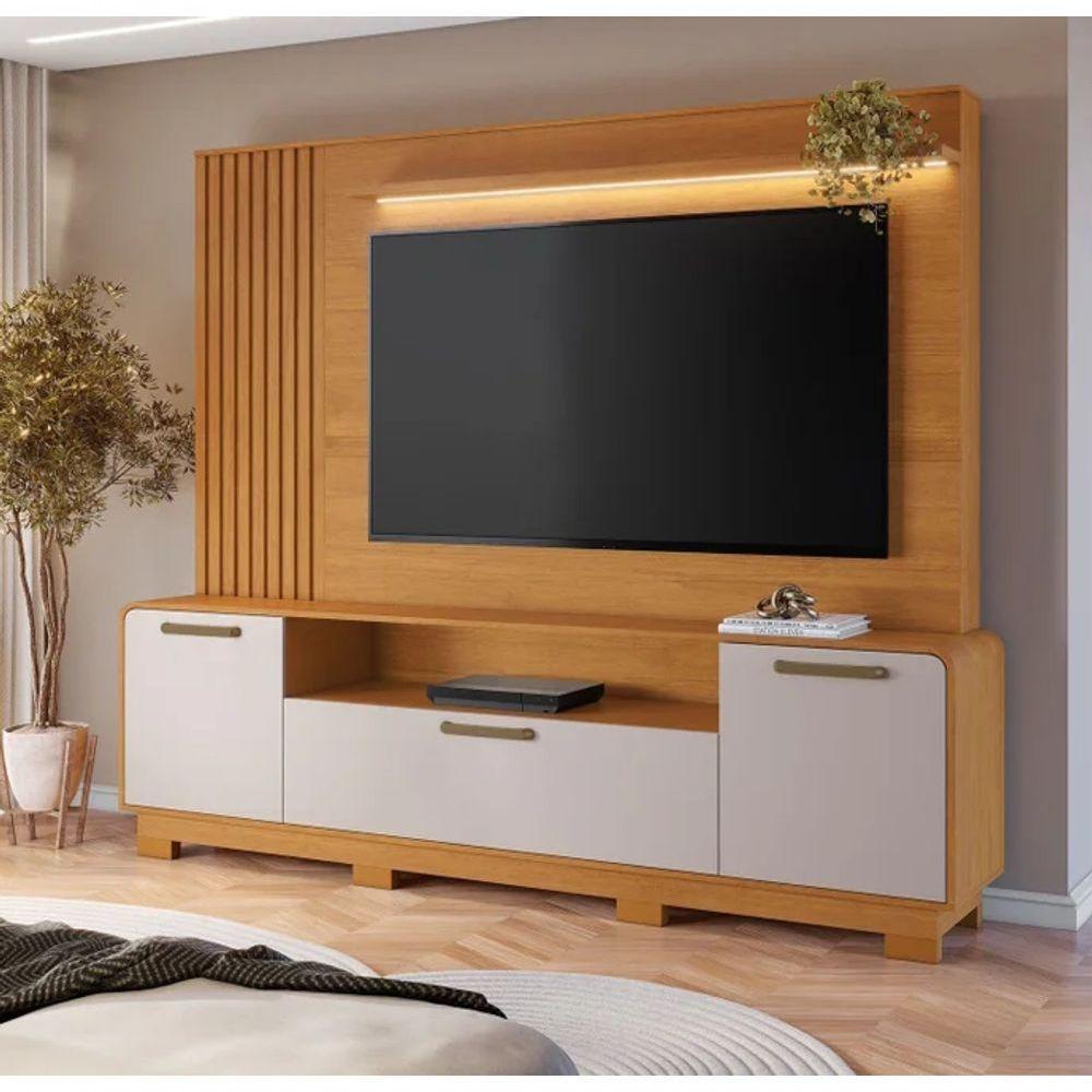 Home Apego Para Tv Até 65" Jcm Móveis - Cinamomo/off - 1