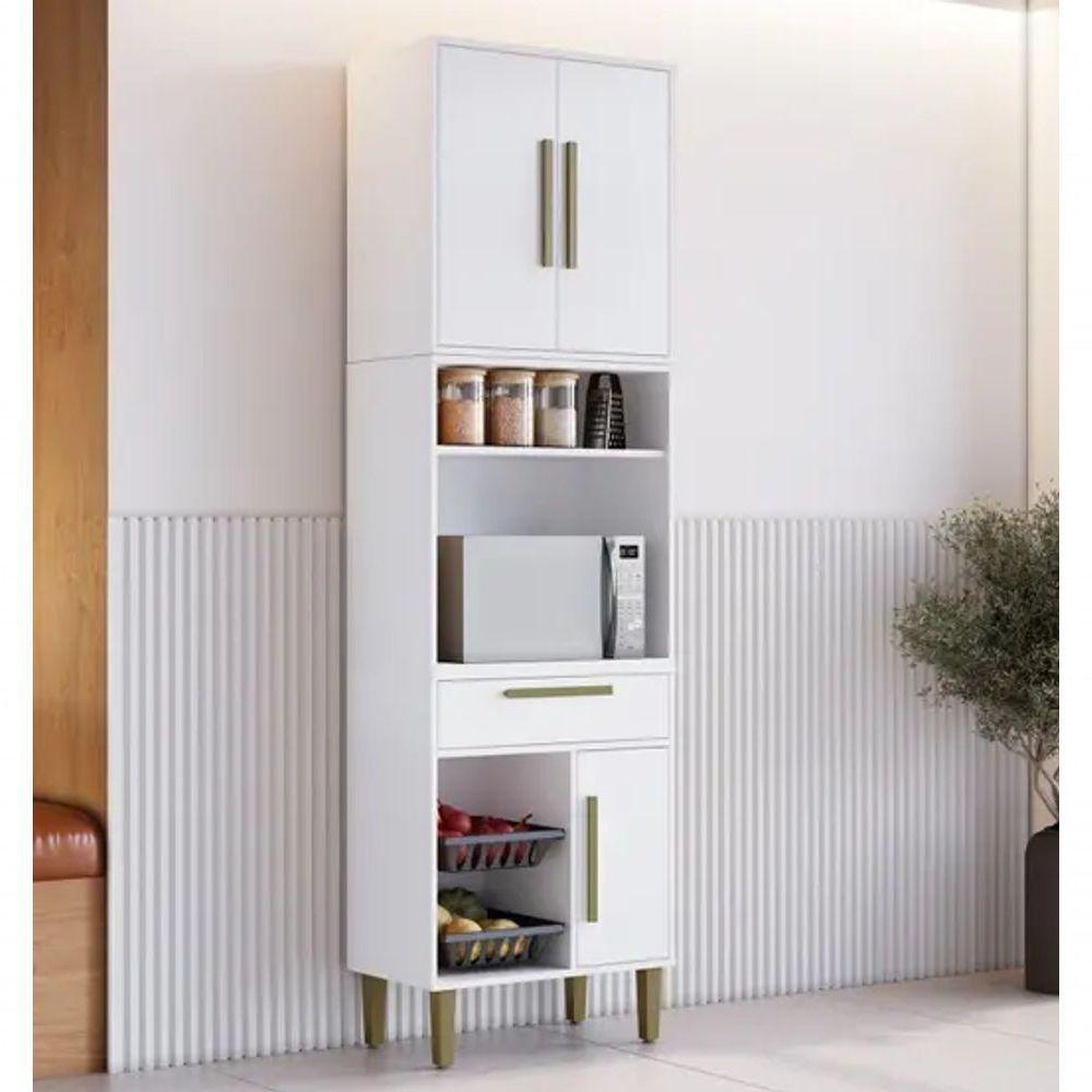 Torre Quente Lorena Com Fruteira Kaiki Móveis - Branco - 2