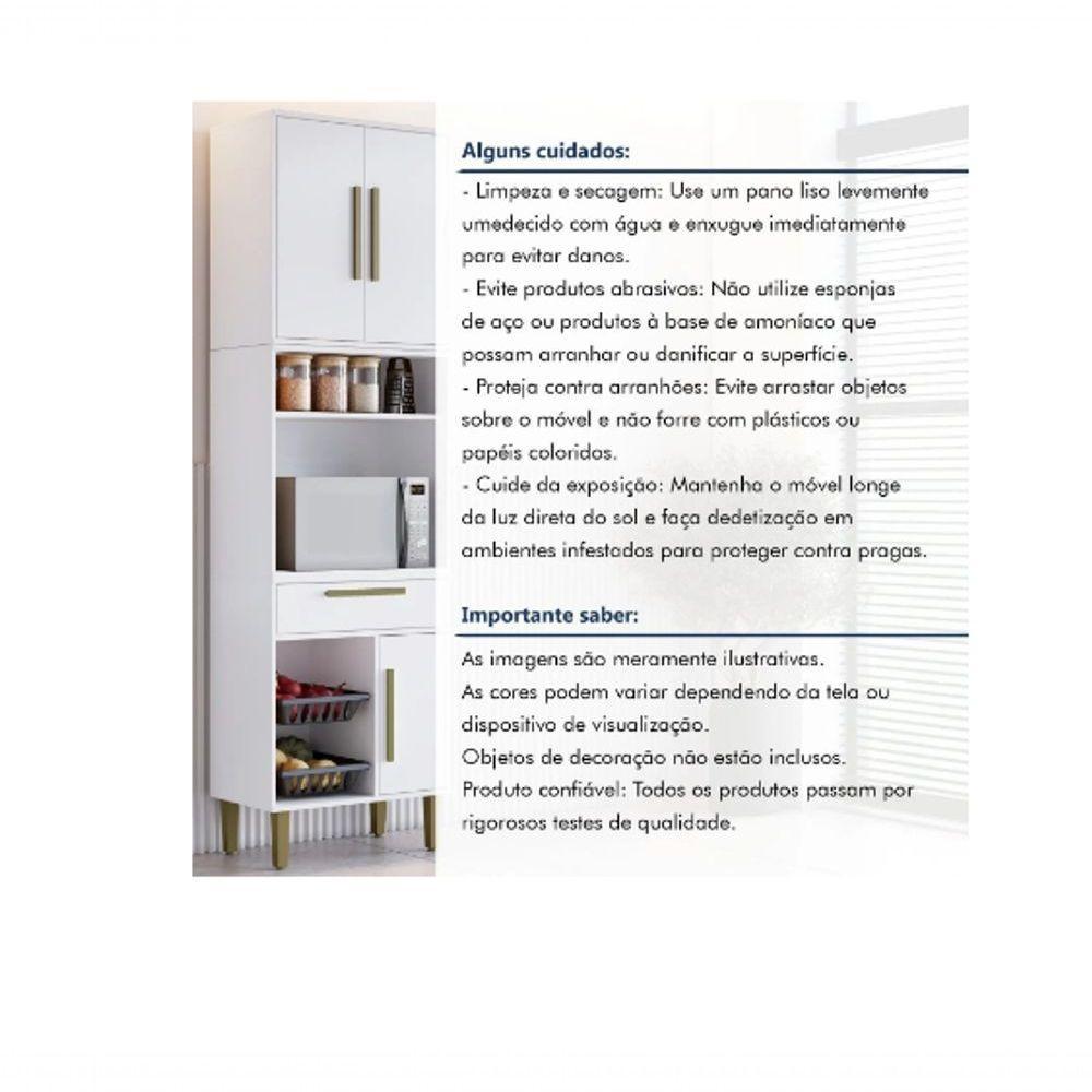 Torre Quente Lorena Com Fruteira Kaiki Móveis - Branco - 4