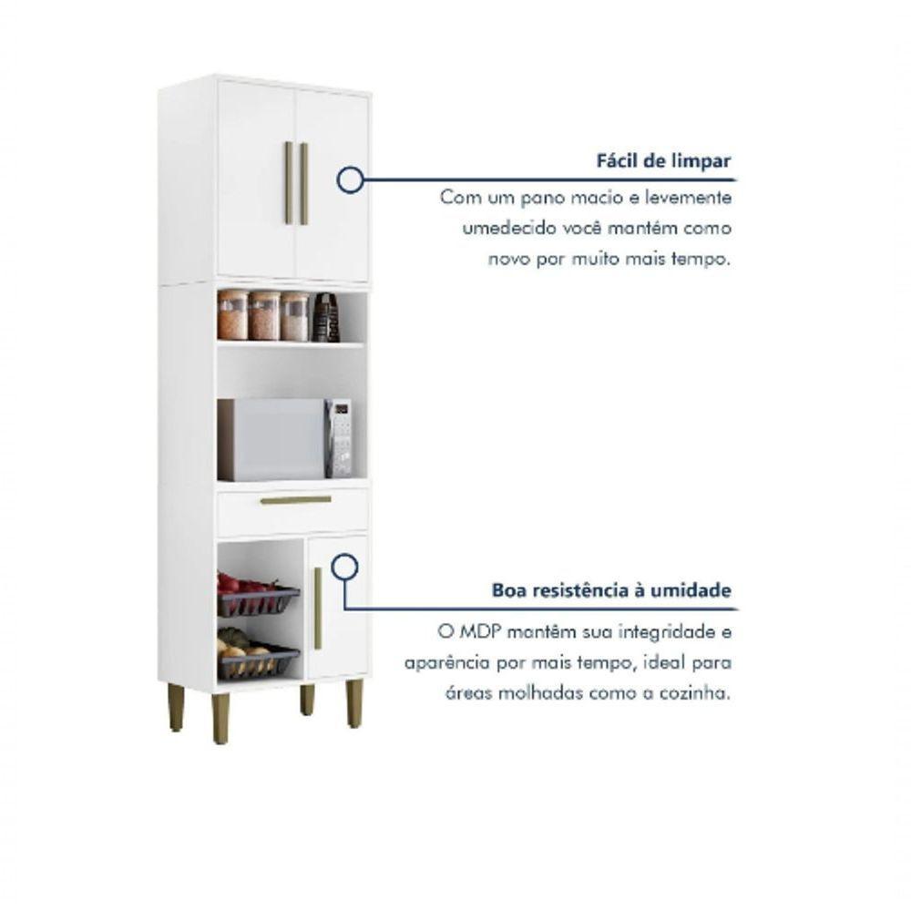 Torre Quente Lorena Com Fruteira Kaiki Móveis - Branco - 5