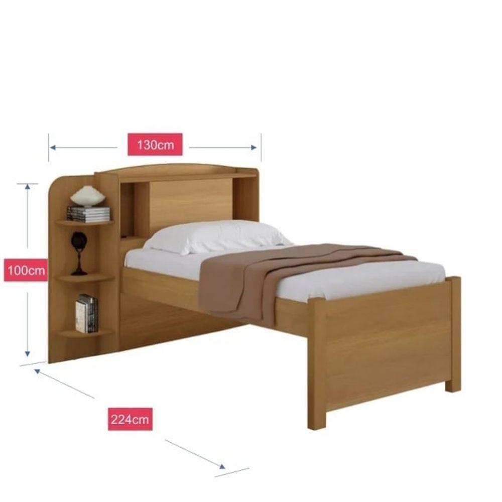 Cama Para Solteiro Milênio Com Box 2 Gavetas Plus - D' Doro Cinamomo - 4