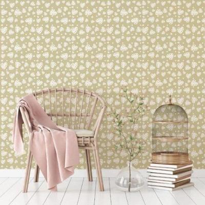Papel De Parede Infantil Corações Pastel