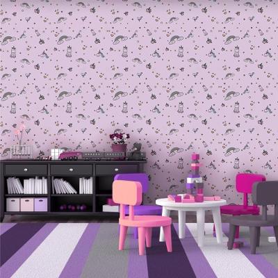 Papel De Parede Infantil Unicórnio Menina