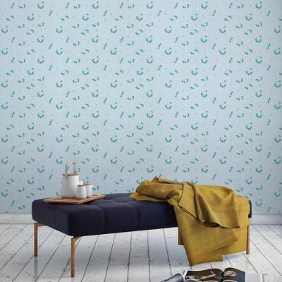 Papel De Parede Quarto Flor Azul