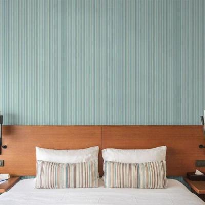 Papel De Parede Quarto Listrados Azul