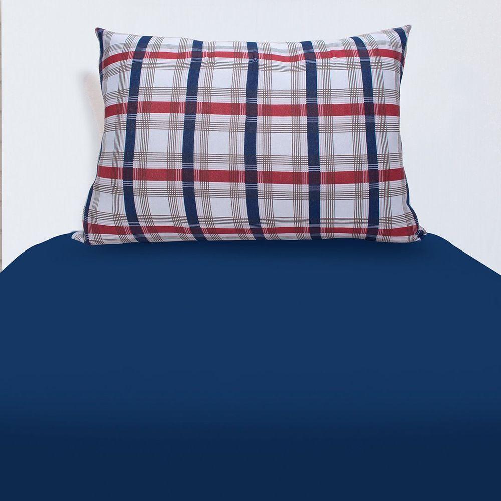 Fronha Doce Vida Malha Mista São Paulo 48cm68cm Azul Profundo - 2