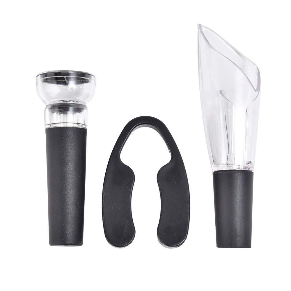 Kit Vinho Com 3 Peças Kenya Preto - 1