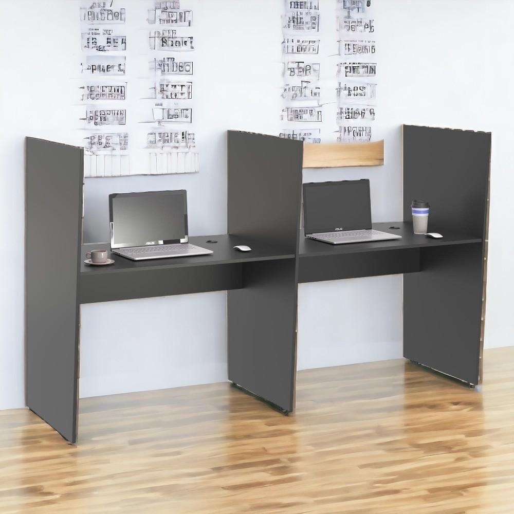 Guiche De Atendimento 2 Lugar Veneza Preto Onix - 3