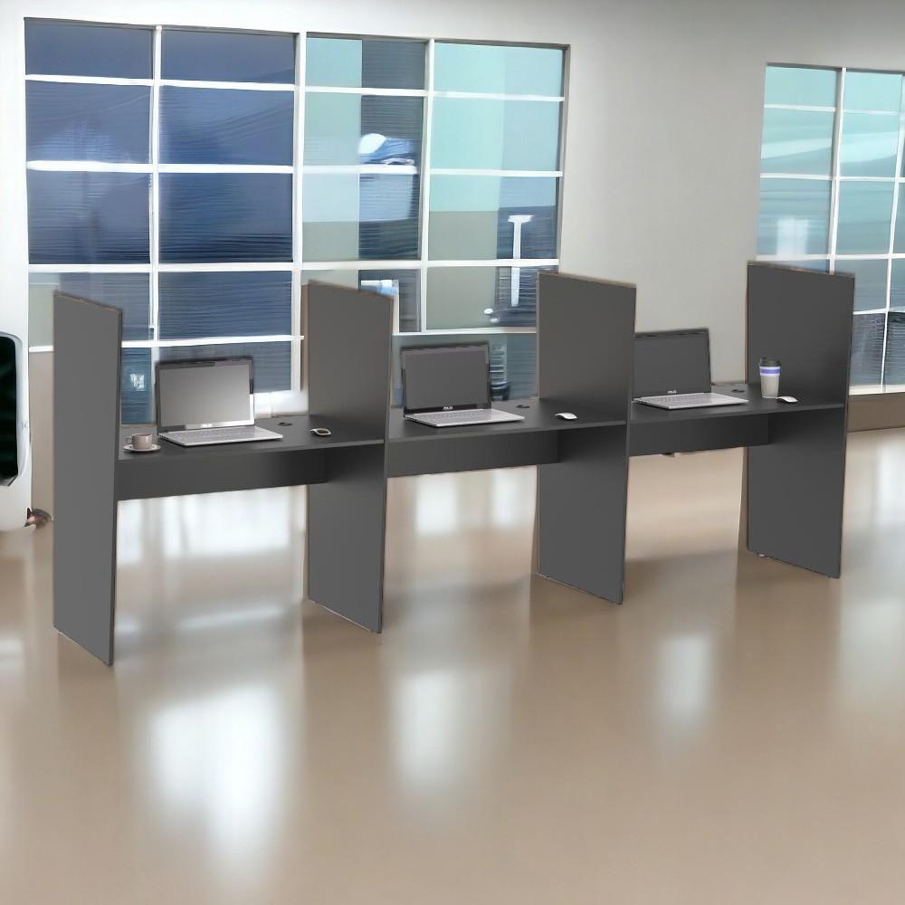 Balcao De Atendimento 3 Lugar Mixer Preto Onix - 3