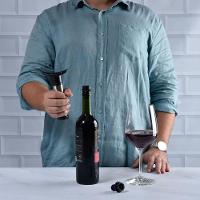 Kit Vinho Com Bomba A Vácuo E Aerador Em Aço Inox Kenya Preto