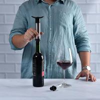 Kit Vinho Com Bomba A Vácuo E Aerador Em Aço Inox Kenya Preto - 5