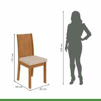 Conjunto Mesa Celebrare 100cm Tampo Mdf/vidro 4 Cadeiras Athenas Off/amendoa /veludo Creme - 2