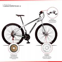 Bicicleta Aro 29 Bike Aço 21 Marchas Velocidades Freio A Disco Cor:branco - 2