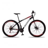 Bicicleta Aro 29 Shimano Traseiro Aço 21 Velocidades Marchas Cor:vermelho - 1