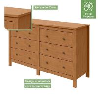 Cômoda Com 6 Gavetas Maggiore Estrutura Mdf/mdp Móveis Lopas Amendoa Clean - 9