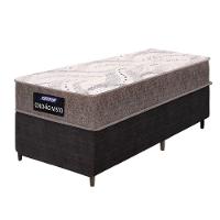 Cama Box Solteiro Gazin Colchão Com Espuma 88x188x55cm Camboriu suporta Até 120 Kg Por Pessoa Marrom - 1