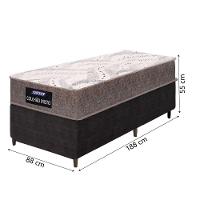 Cama Box Solteiro Gazin Colchão Com Espuma 88x188x55cm Camboriu suporta Até 120 Kg Por Pessoa Marrom - 3