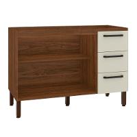 Balcão 2 Portas E 3 Gavetas Trail Nogueira Off White - 3