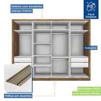 Guarda Roupa Casal Milano Freijó 4 Portas 4 Gavetas Minastex - 7