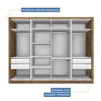 Guarda Roupa Casal Milano Freijó 4 Portas 4 Gavetas Minastex - 9