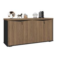 Mesa Com 3 Nichos E Balcão Cuiabá Nogal Preto - 6