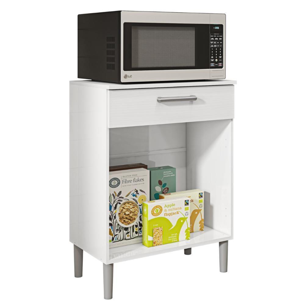 Balcão De Cozinha Para Microondas Valência Branco - 3
