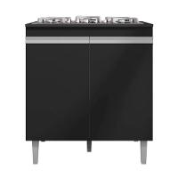 Balcão De Cozinha 2 Portas Cambrigde Preto Fosco - 3