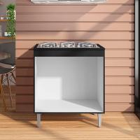 Balcão De Cozinha 2 Portas Cambrigde Preto Fosco