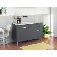 Balcão De Cozinha 3 Portas Cheltenham Cinza Fosco - 4