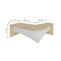 Conjunto Mesa Executiva E Balcão Watford Carvalho Branco - 2