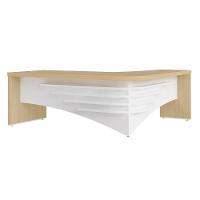 Conjunto Mesa Executiva E Balcão Watford Carvalho Branco