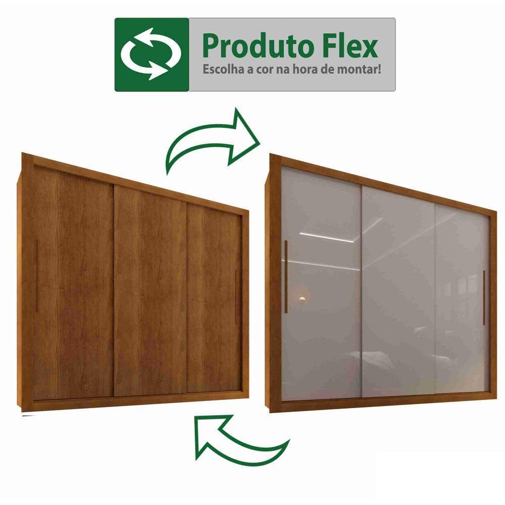 Guarda Roupa Casal 3 Portas 4 Gavetas Panamá Sallêto Móveis Cinamomo - 6