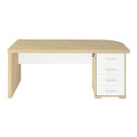 Conjunto Mesa Executiva E Balcão Rotherham Carvalho Branco
