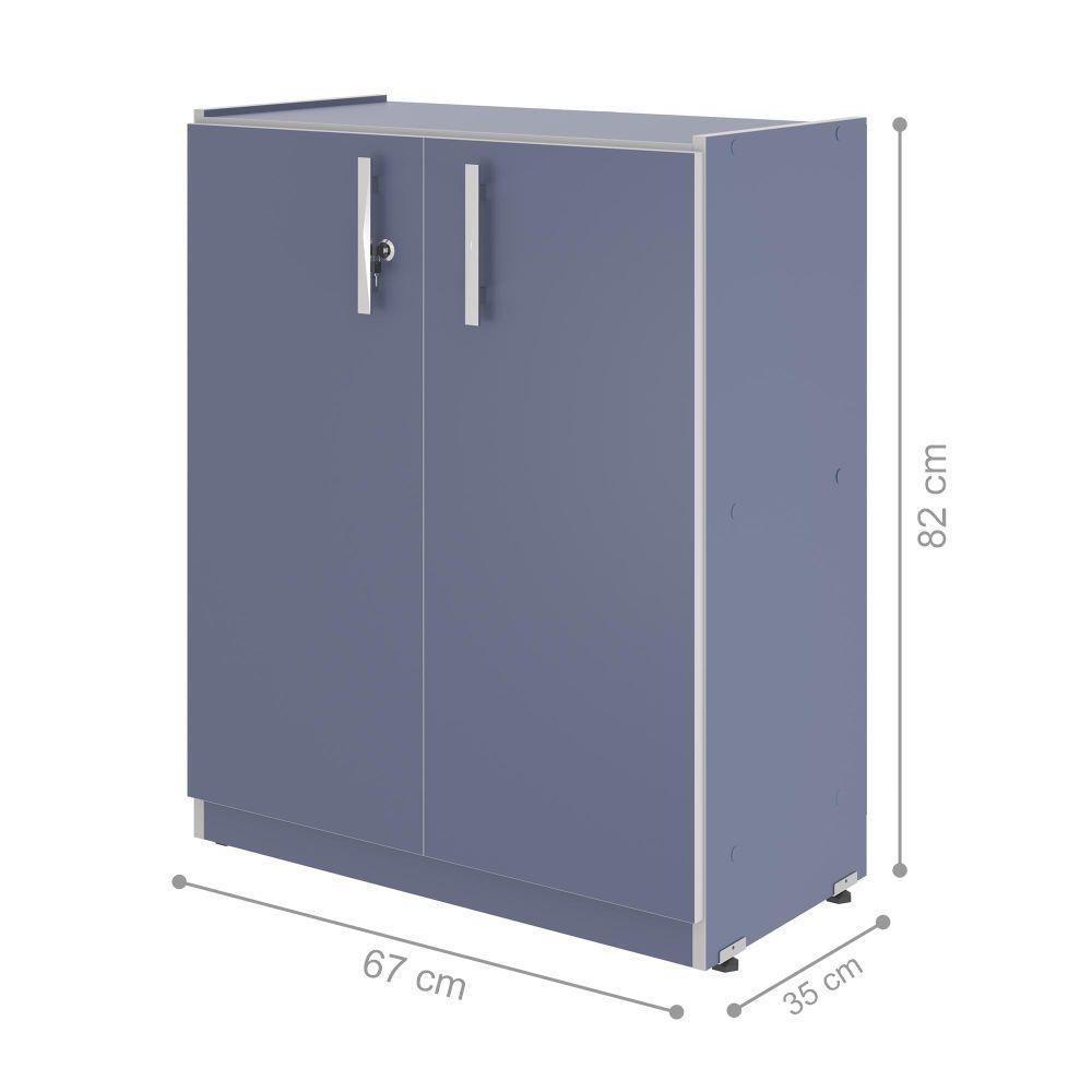 Balcao Baixo Com 2 Portas Jorge Azul - 2