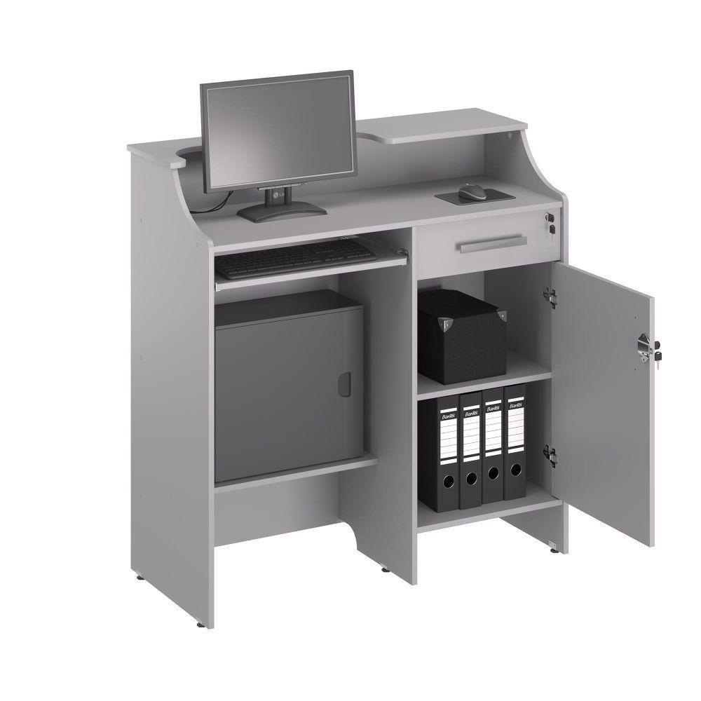 Balcao Caixa Stamp Com Gaveta Cinza - 3