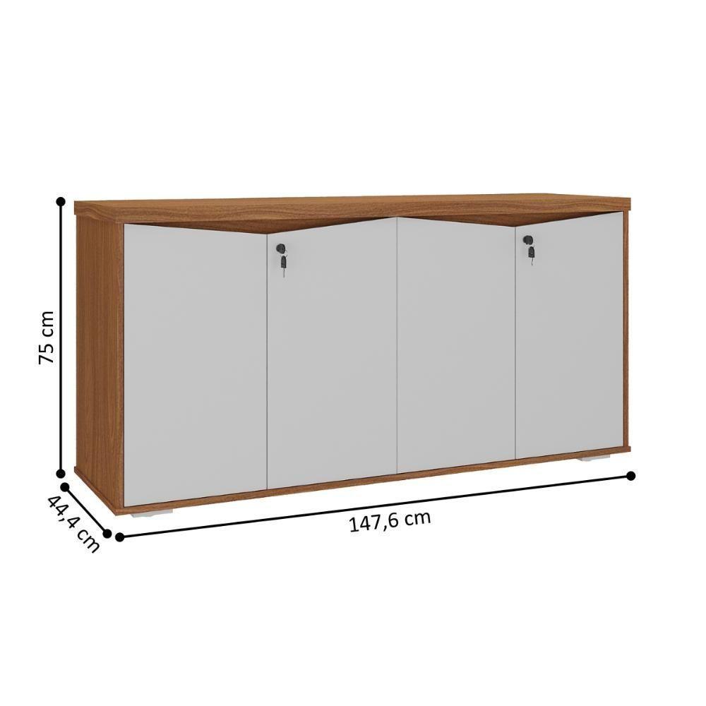 Mesa Com 3 Nichos E Balcão Cuiabá Freijó Branco - 3