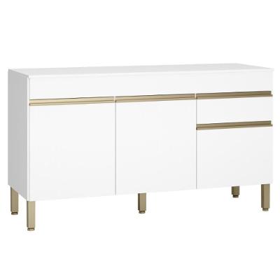 Balcão Com Tampo E 3 Portas Leicester Supremo