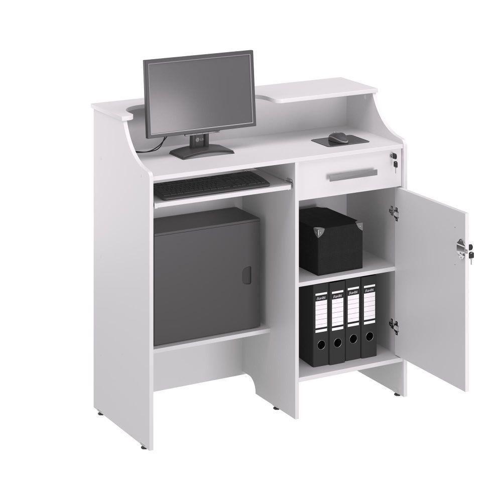 Balcao Caixa Stamp Com Gaveta Branco - 4