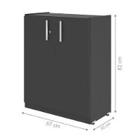 Balcao Baixo Com 2 Portas Jorge Preto Onix - 2