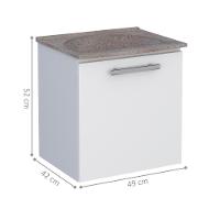 Balcão Para Lavanderia Em Aço Com Tanque Caruaru Branco - 2