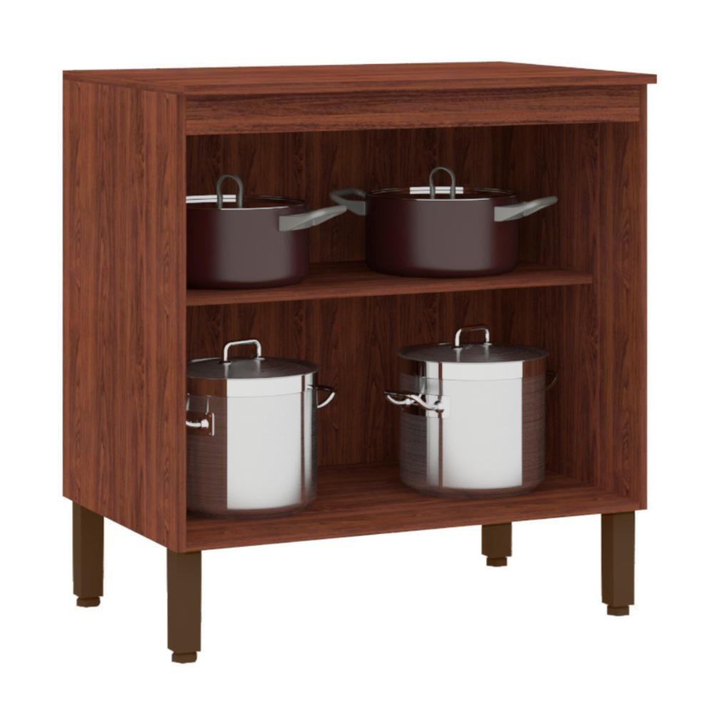 Balcão De Cozinha Com Tampo Halifax Nogueira Off White - 3